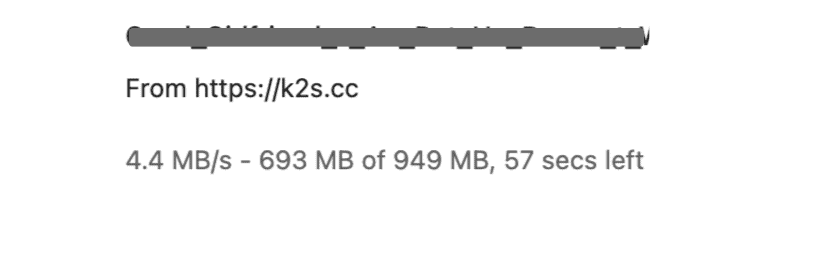 Keep2Share Premium single file browser download speed test